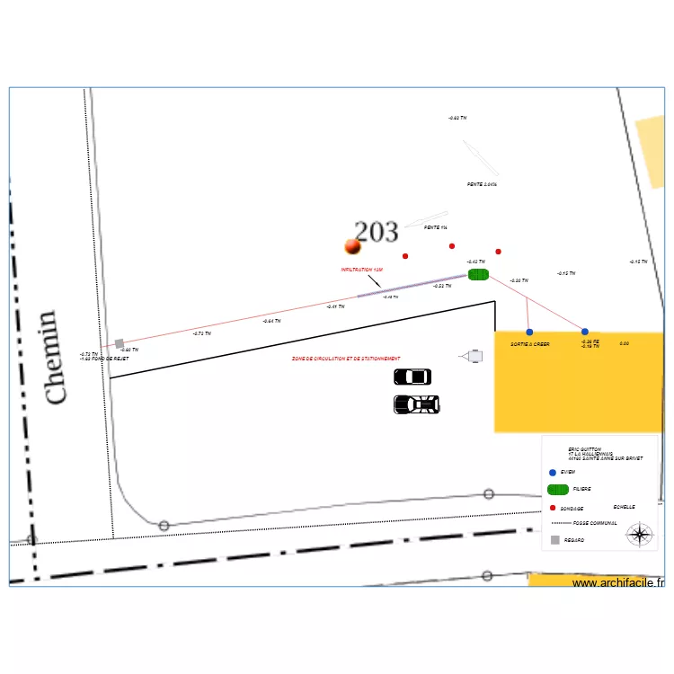 IMPLANTATION ERIC GUITTON. Plan de 