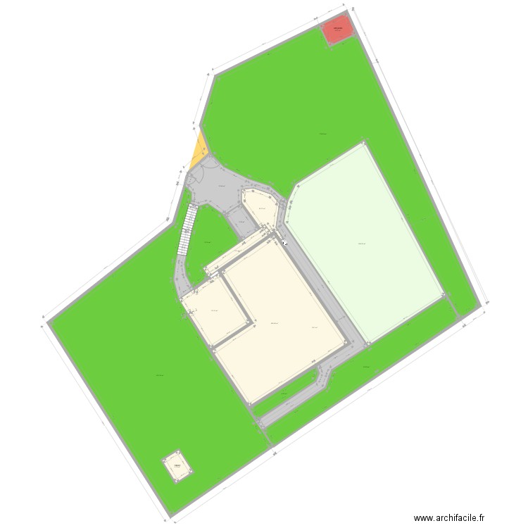 jardin cebazat2. Plan de 16 pièces et 975 m2