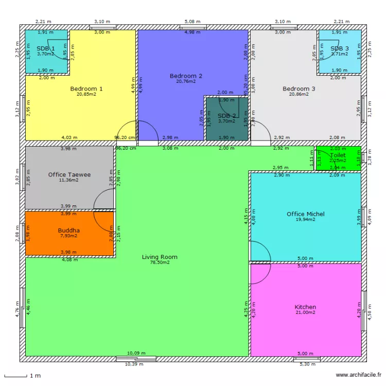 maison Thai. Plan de 