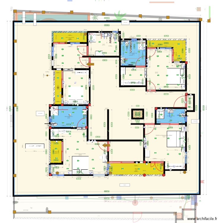 PLAN DE LA DUPLEX sans Murs. Plan de 0 pièce et 0 m2