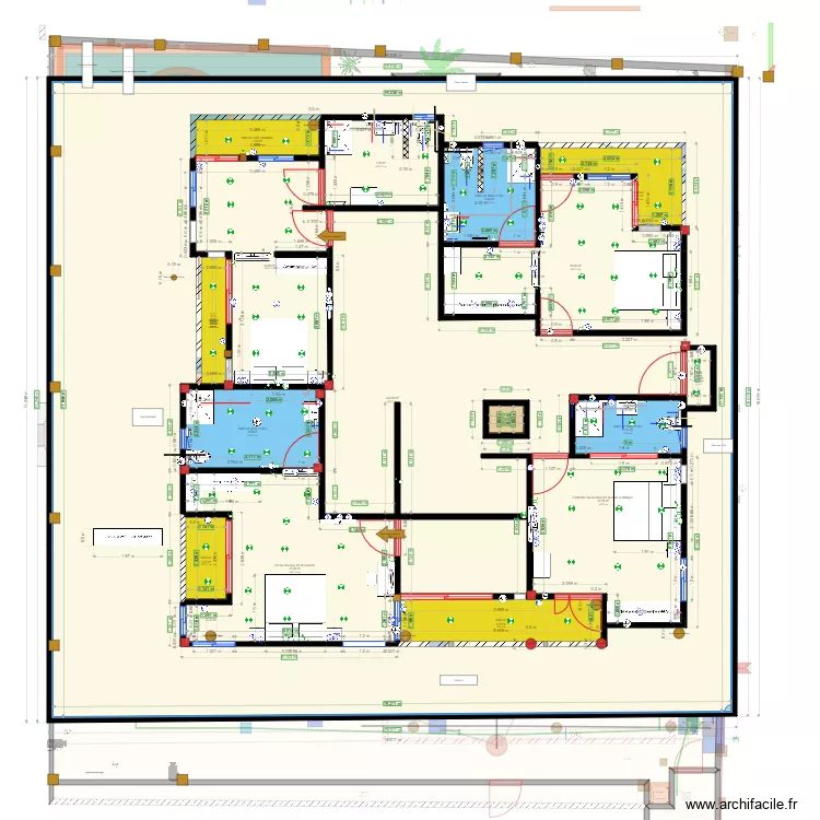 PLAN DE LA DUPLEX sans Murs. Plan de 
