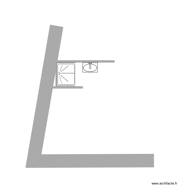 D&eacute;tail ch/toil. Plan de 