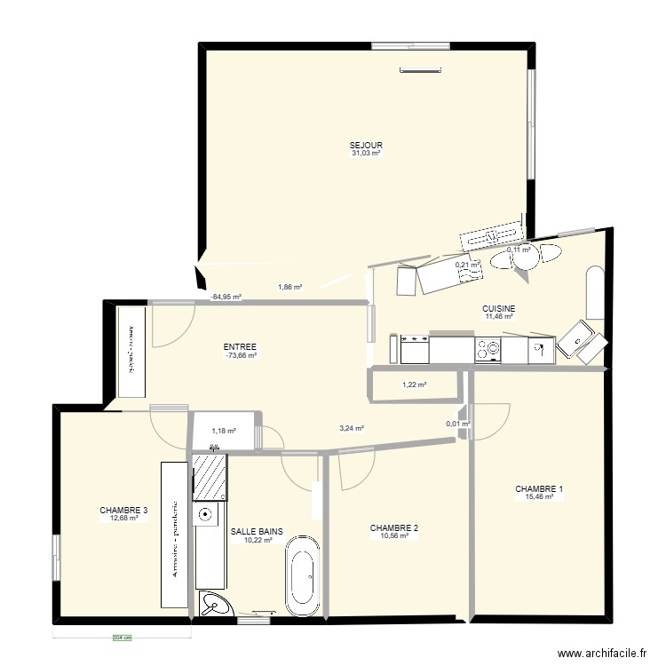 PLAN FINAL. Plan de 15 pièces et 111 m2