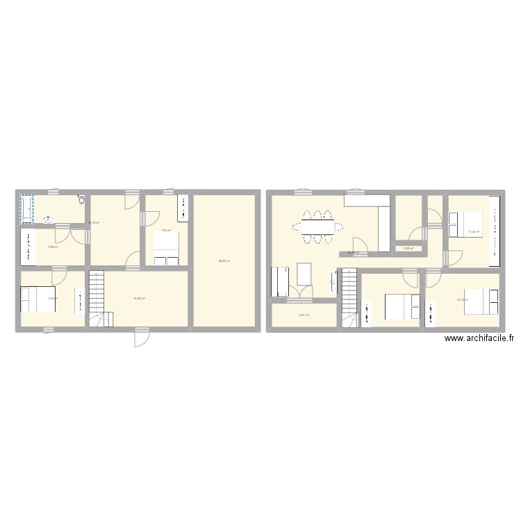 Maison V vie en haut. Plan de 0 pièce et 0 m2