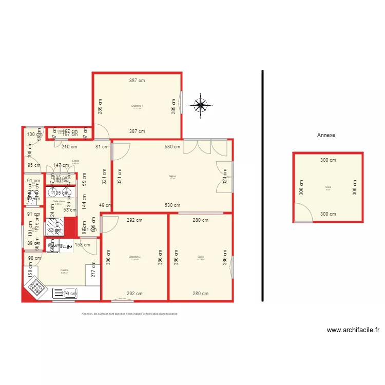 3803 cot&eacute;. Plan de 