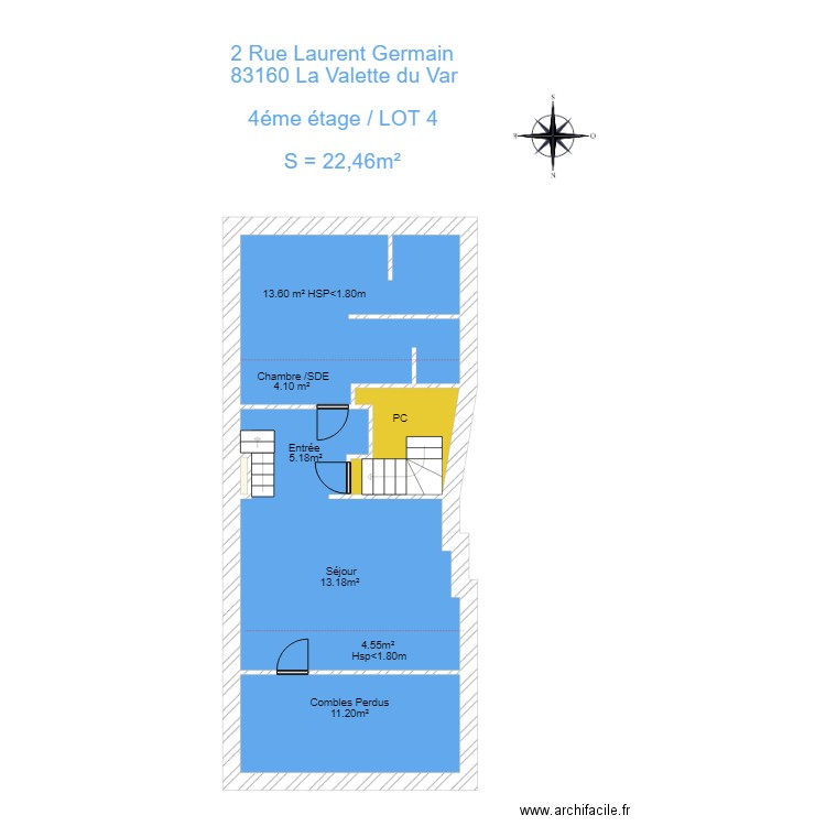 la valette 4éme. Plan de 0 pièce et 0 m2