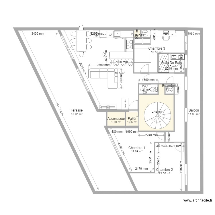 Plan appartement def. Plan de 0 pièce et 0 m2