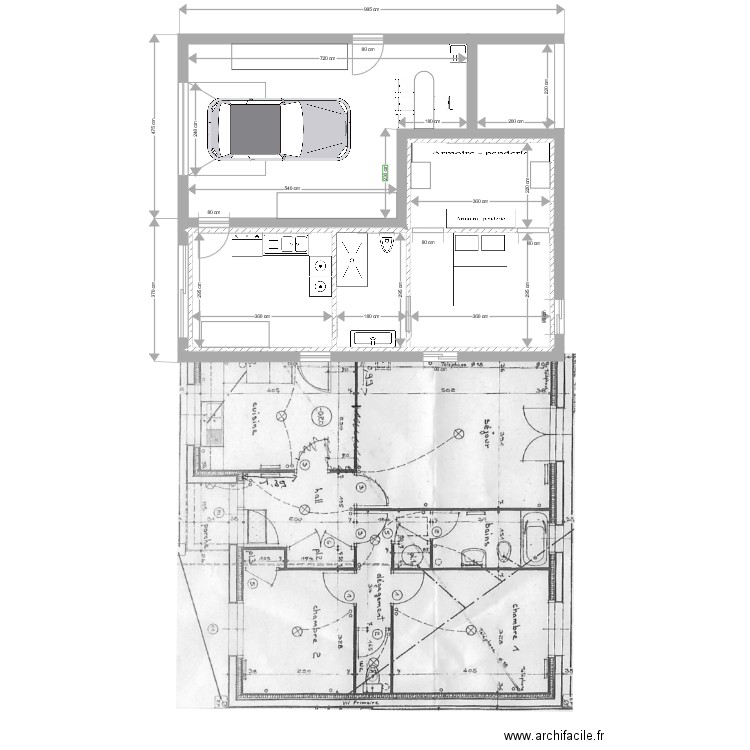 PLAN MARION avec  cotes integration. Plan de 0 pièce et 0 m2