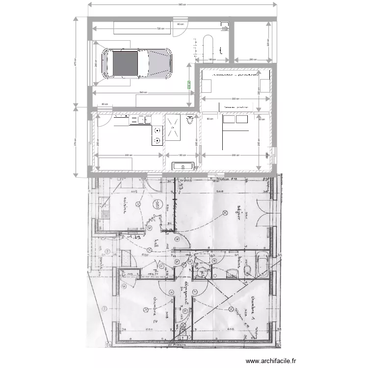 PLAN MARION avec  cotes integration. Plan de 