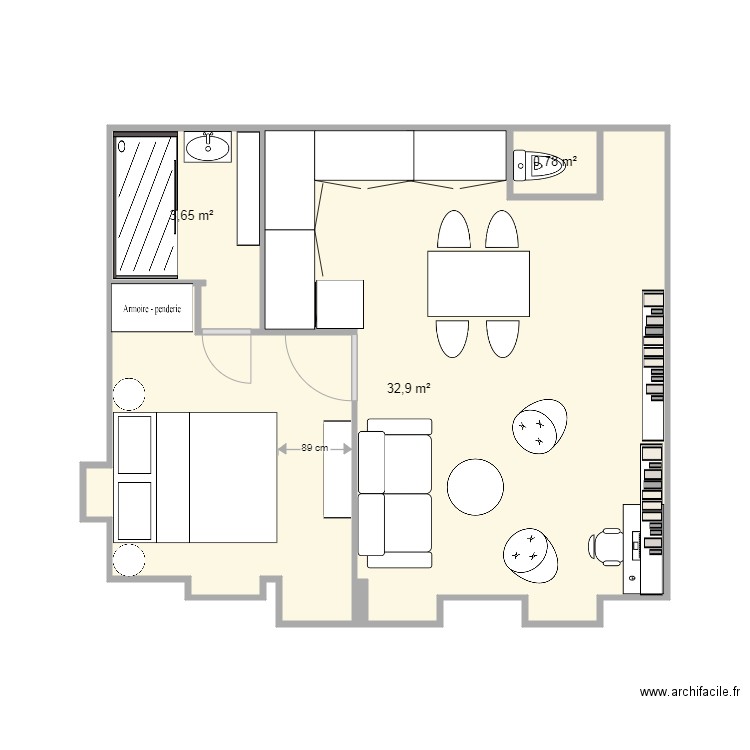 2 PIECES ST LEGER 21 11 04 1305. Plan de 0 pièce et 0 m2