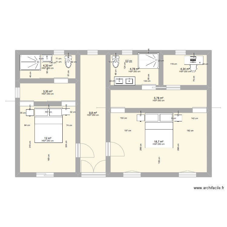 Maison Mada. Plan de 0 pièce et 0 m2