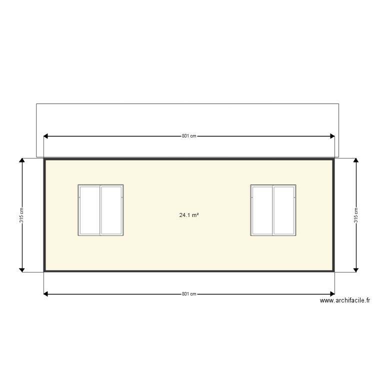 façade nord. Plan de 0 pièce et 0 m2