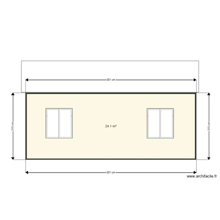 façade nord. Plan de façade nord. Plan de