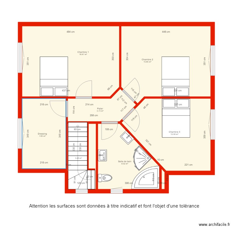 BI 2593 étage côté. Plan de 0 pièce et 0 m2