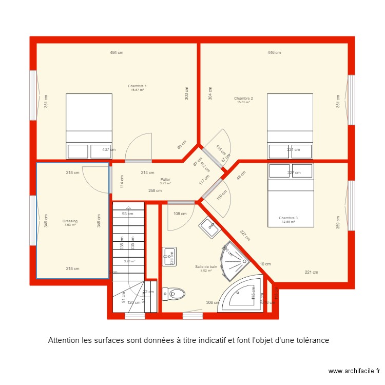 BI 2593 étage côté. Plan de 0 pièce et 0 m2