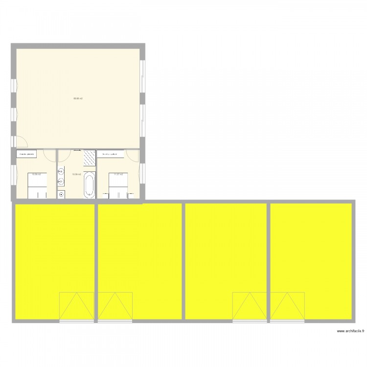 projet hangar plus logement de fonction. Plan de 0 pièce et 0 m2