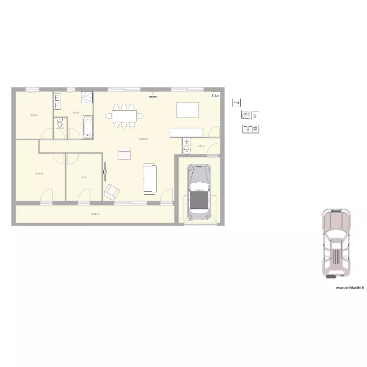 P VILLLAporche. Plan de 