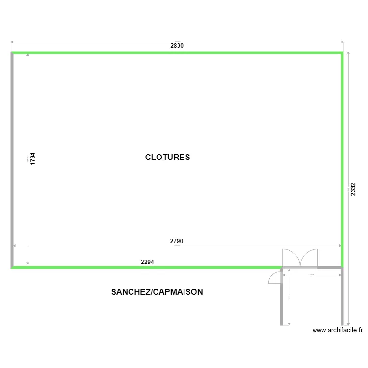 SANCHEZ clotures. Plan de 