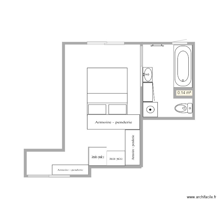 Chambre 2. Plan de 0 pièce et 0 m2