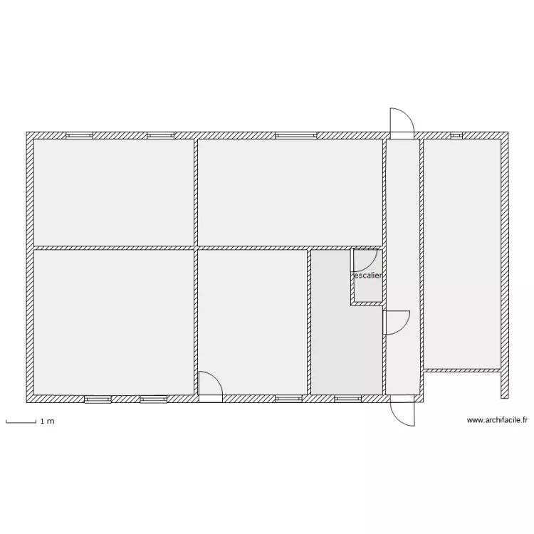 fermette vide 1. Plan de 