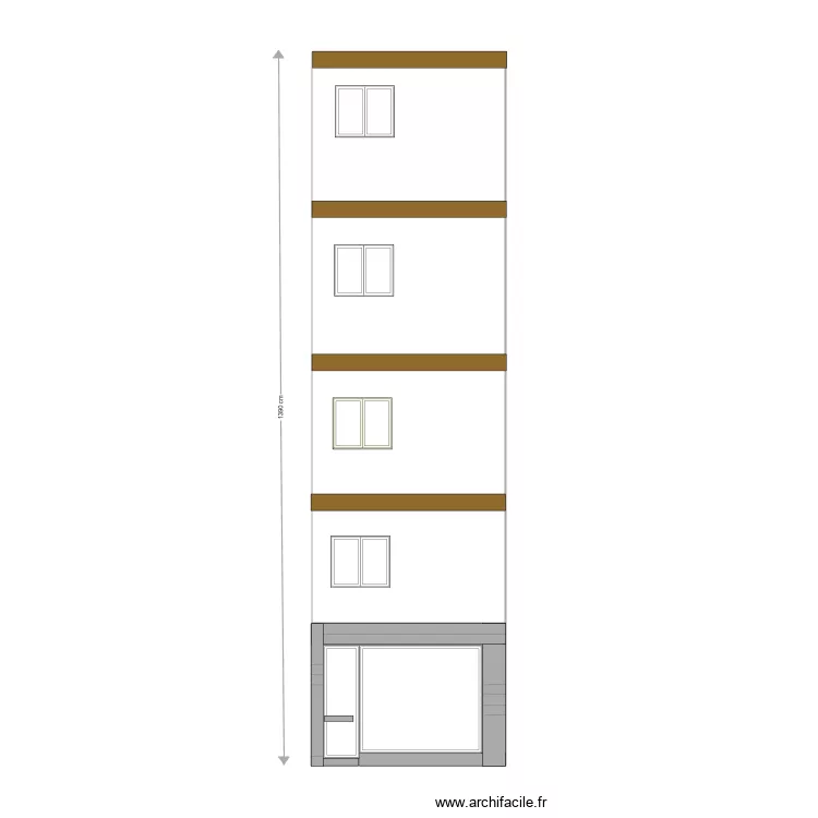 GRAIN DE CAFE Façade. Plan de GRAIN DE CAFE Façade. Plan de