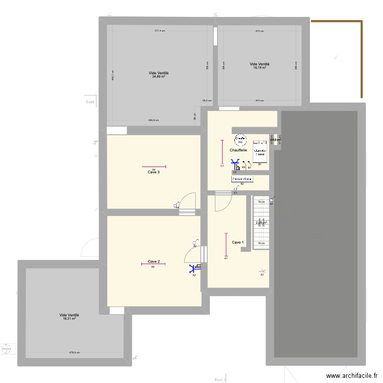 Cave 3. Plan de 0 pièce et 0 m2