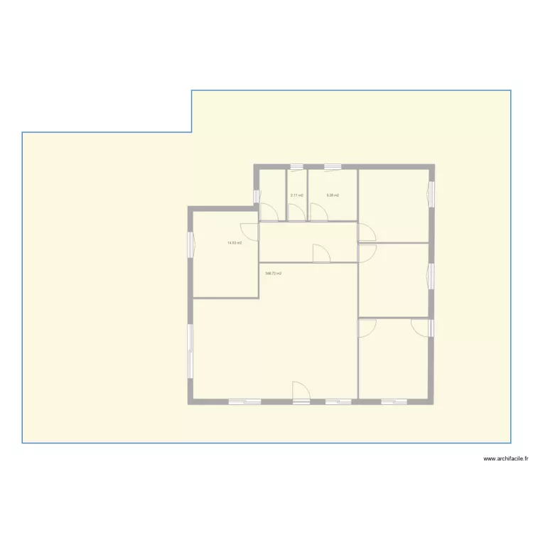 maison base carr&eacute;. Plan de 