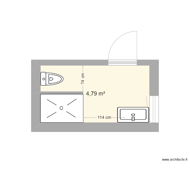 salle de bain. Plan de 0 pièce et 0 m2