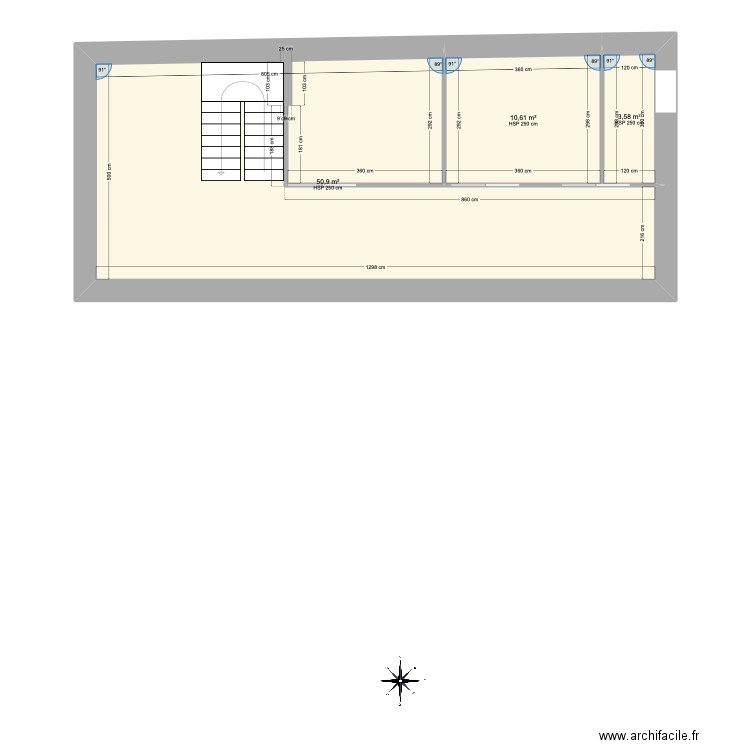 Maison 2. Plan de 1 pièce et 61 m2