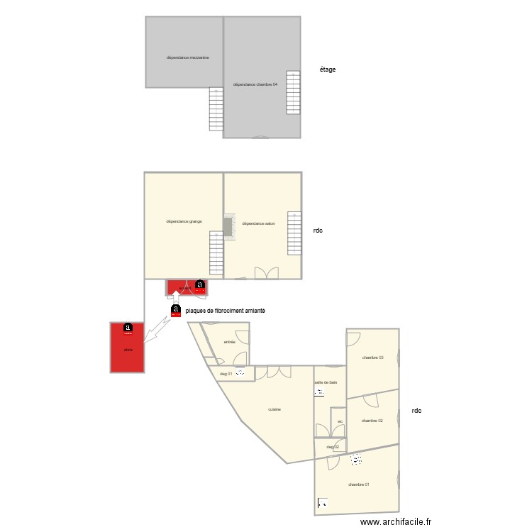 pasquier am 1179. Plan de 17 pièces et 205 m2