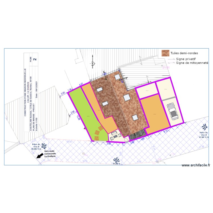 essai aménagement jardin. Plan de 7 pièces et 166 m2