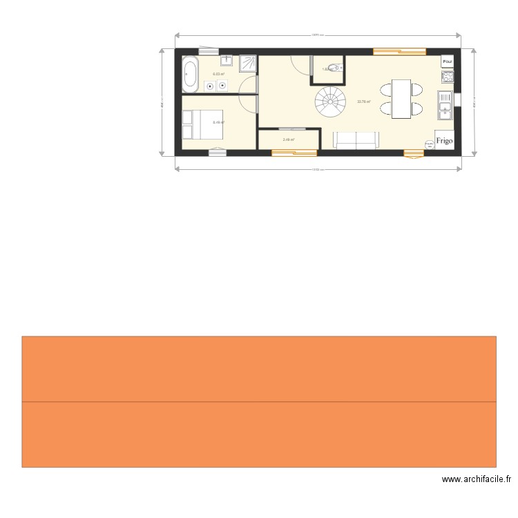 parisot projet etable rdc 25. Plan de 0 pièce et 0 m2