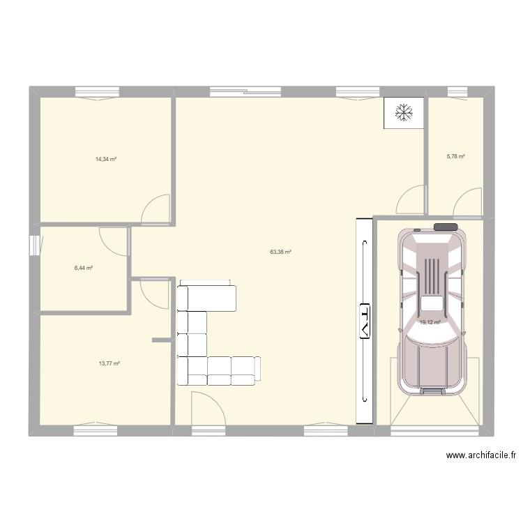 maison techno  fo mettre les fenetres regardes cahier. Plan de 6 pièces et 123 m2