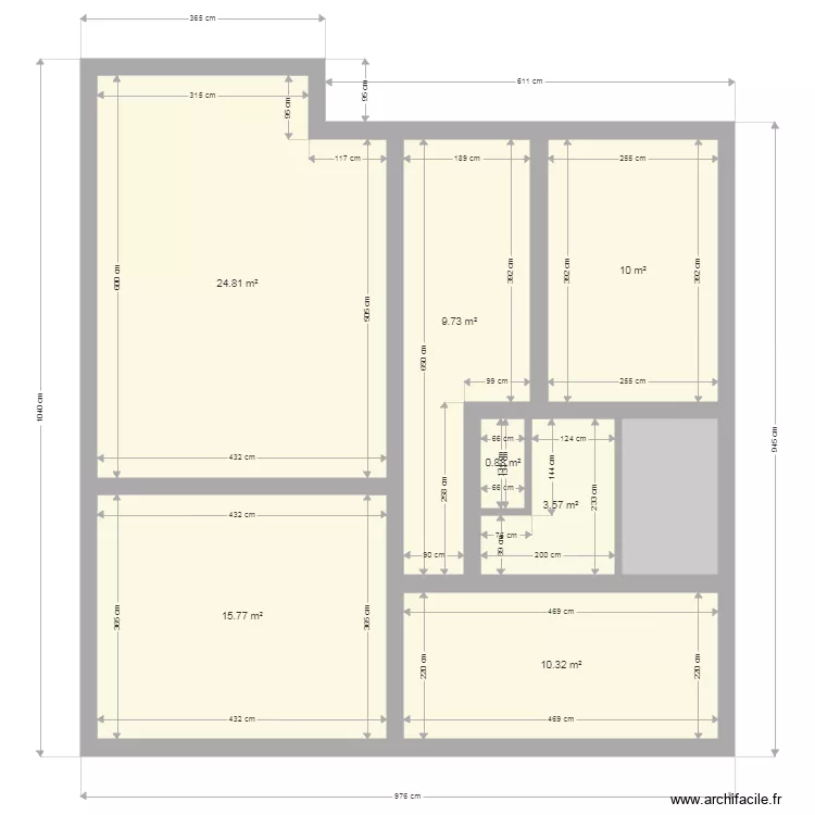 PRIOLET JANINE ROANNE. Plan de 