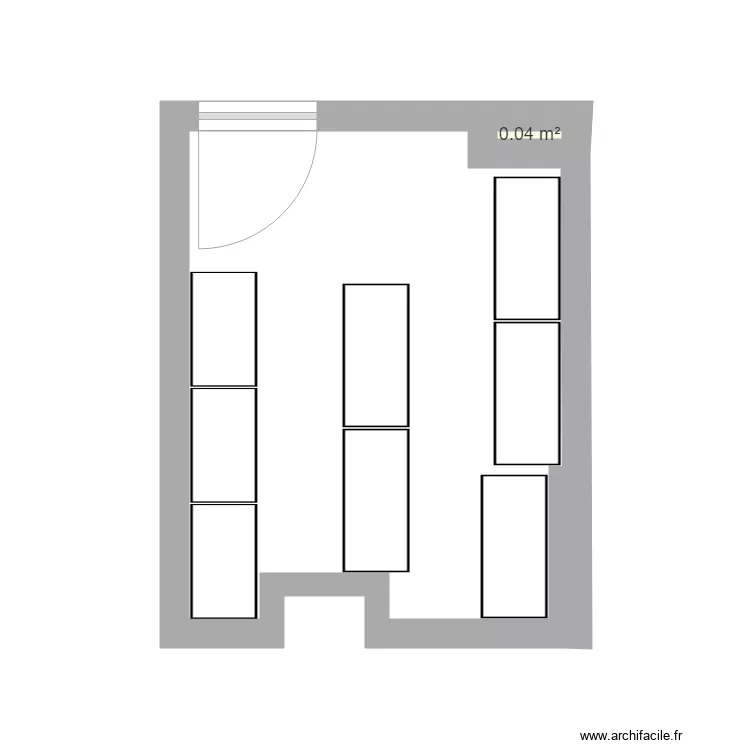 Salle rangement rez sup. Plan de 