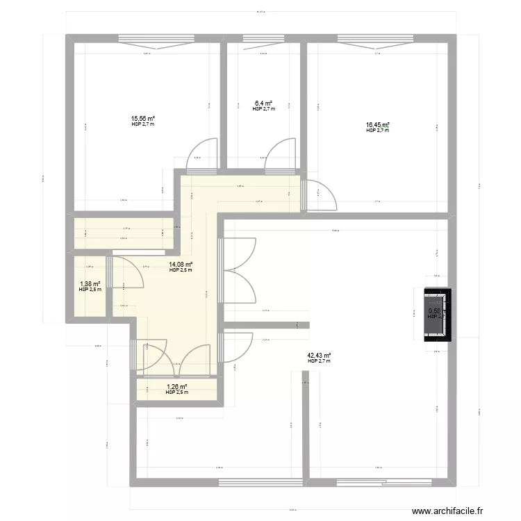 Grondplan MATTEO. Plan de 8  et 98 m²