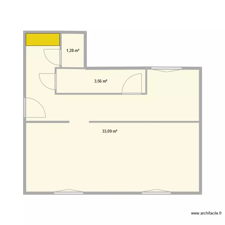 PlanRDC1. Plan de 3 Pièces et 38 m² PlanRDC1. Plan de 3 Pièces et 38 m²