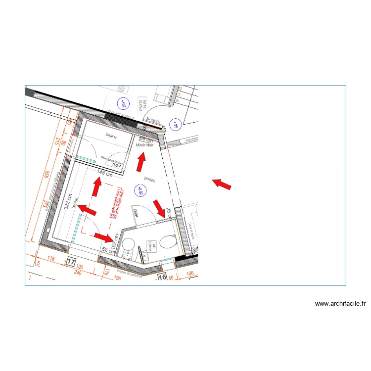 agrandissement Maison objet. Plan de 