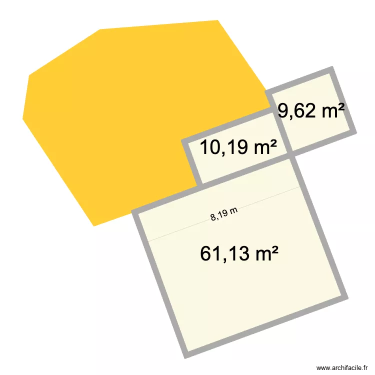 Myriem. Plan de 3  et 81 m²