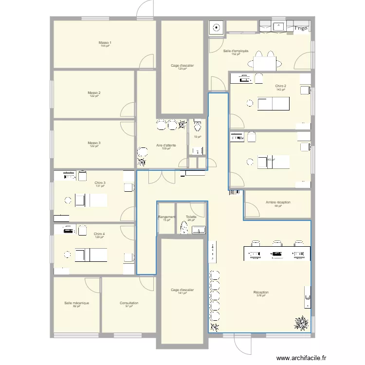 Clinique Maison Myre porte avant 4. Plan de 