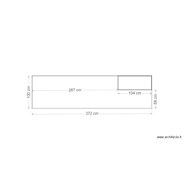 Dalle 01. Plan de 1 pièce et 4 m2