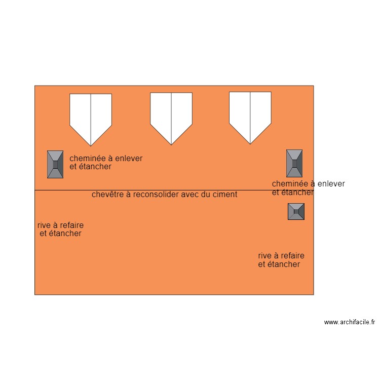 toiture à rénover. Plan de 0 pièce et 0 m2