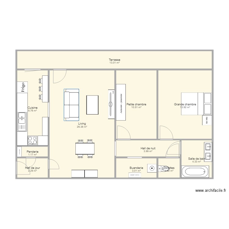 Plan appartement2. Plan de 0 pièce et 0 m2