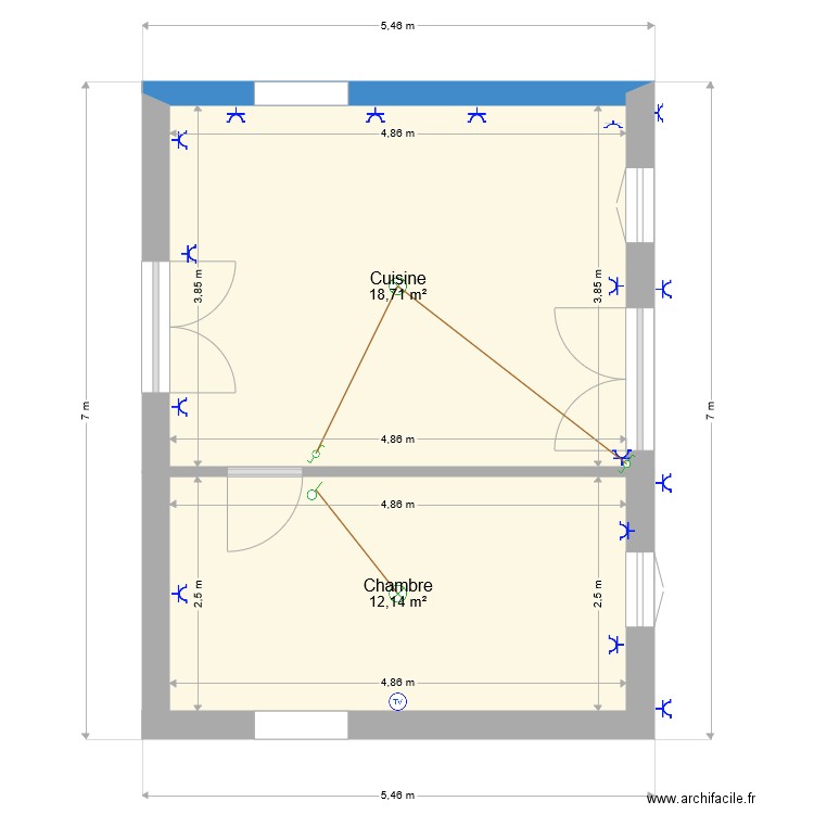 PIECE DU FOND 02  22. Plan de 0 pièce et 0 m2