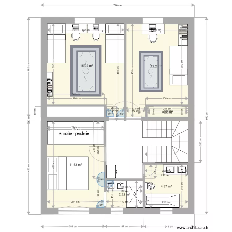 PLAN MAISON ETAGE. Plan de 