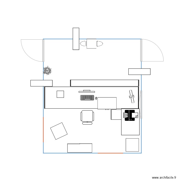 plan agence postale . Plan de 0 pièce et 0 m2