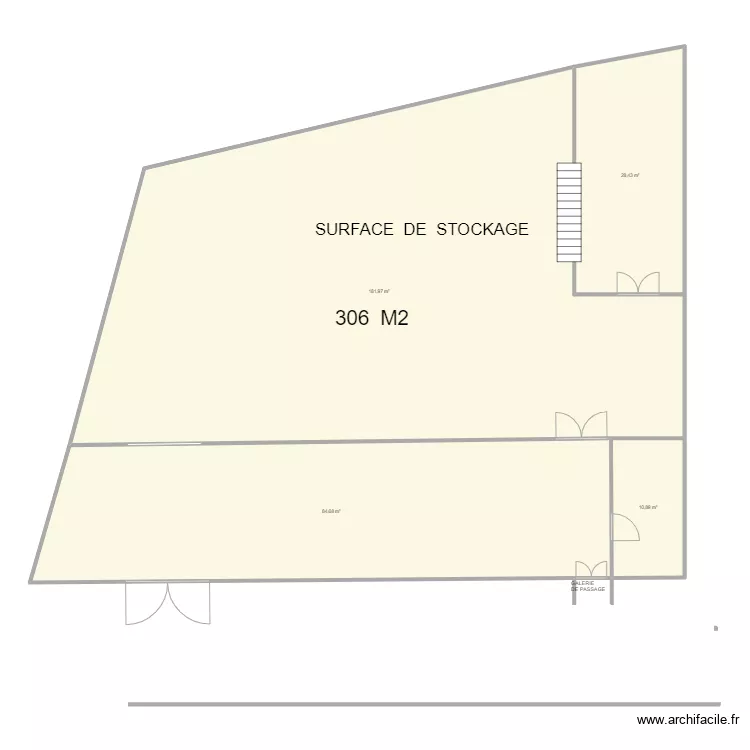 STACKAGE  GAUCHE. Plan de 