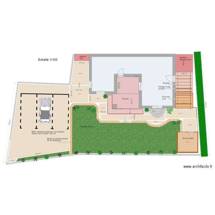 Six Fours les Plages  aménagement extérieur Projet 4. Plan de 0 pièce et 0 m2