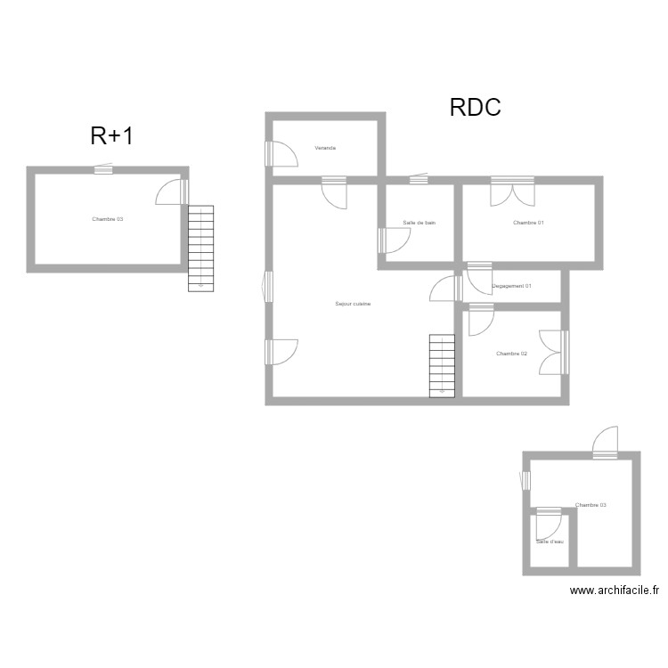 350601090. Plan de 9 pièces et 91 m2