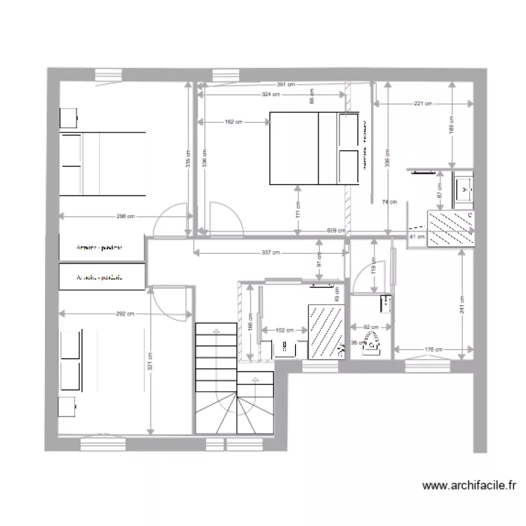 maison etage 3. Plan de 